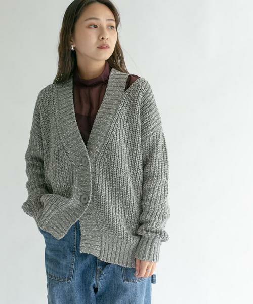 KBF / ケービーエフ カーディガン・ボレロ | ショルダースリットBIGカーディガン | 詳細19