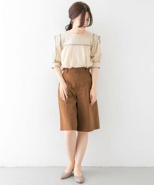 KBF / ケービーエフ ショート・ハーフ・半端丈パンツ | フロントタックハーフパンツ∴ | 詳細1