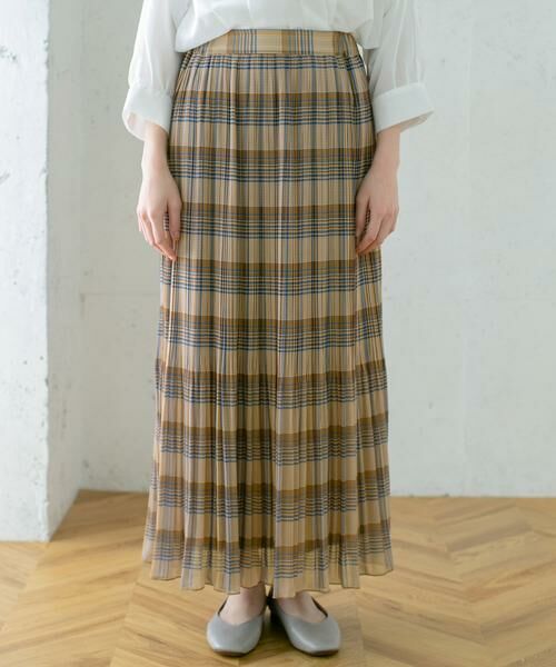 KBF / ケービーエフ スカート | チェック消しプリーツスカート∴ | 詳細7