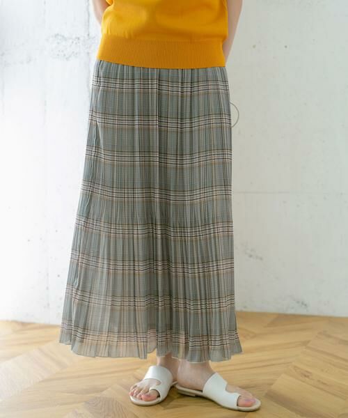 KBF / ケービーエフ スカート | チェック消しプリーツスカート∴ | 詳細12