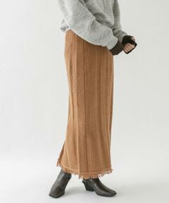 KBF / ケービーエフ スカート | タイトフリンジニットスカート