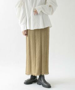 KBF / ケービーエフ スカート | タイトフリンジニットスカート
