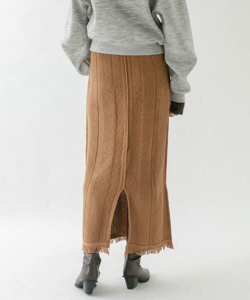 KBF / ケービーエフ スカート | タイトフリンジニットスカート | 詳細2
