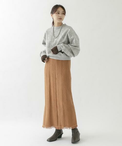 KBF / ケービーエフ スカート | タイトフリンジニットスカート | 詳細3