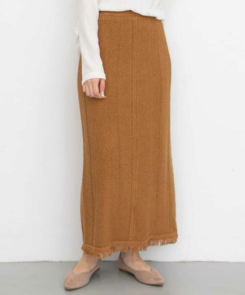 KBF / ケービーエフ スカート | タイトフリンジニットスカート | 詳細4