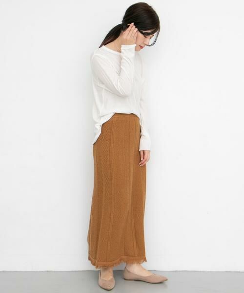 KBF / ケービーエフ スカート | タイトフリンジニットスカート | 詳細5