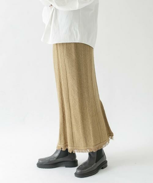 KBF / ケービーエフ スカート | タイトフリンジニットスカート | 詳細14