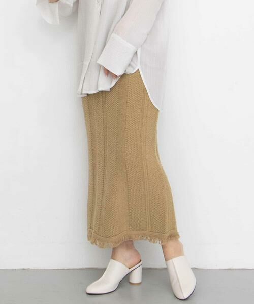 KBF / ケービーエフ スカート | タイトフリンジニットスカート | 詳細18