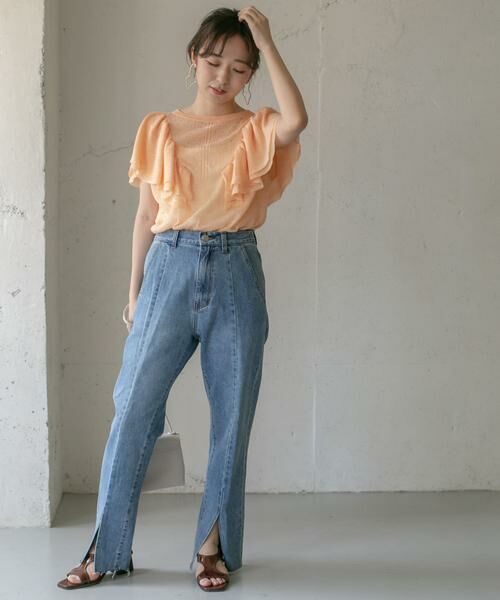 KBF / ケービーエフ ニット・セーター | 透かし編みフリルニット∴ | 詳細3