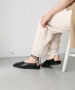 KBF / ケービーエフ パンプス | スクエアステッチレースアップパンプス∴