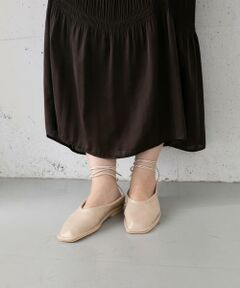 KBF / ケービーエフ パンプス | スクエアステッチレースアップパンプス∴