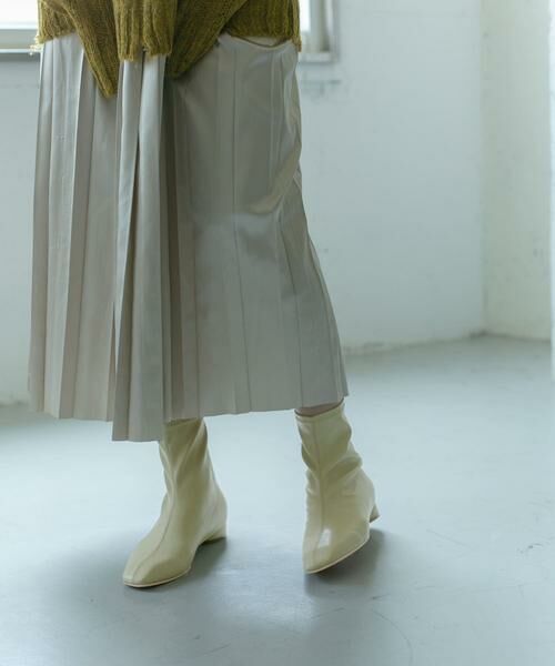 KBF/ケービーエフ スリムショートブーツ グリーン系その他 36 KBF/ケービーエフ スリムショートブーツ グリーン系その他 36