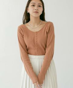 KBF / ケービーエフ Tシャツ | フロントホックデザインカットソー