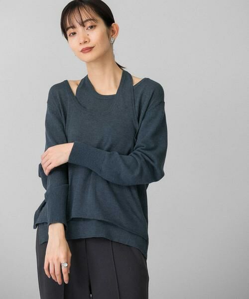 KBF / ケービーエフ ニット・セーター | ホルターネックレイヤードニット | 詳細1