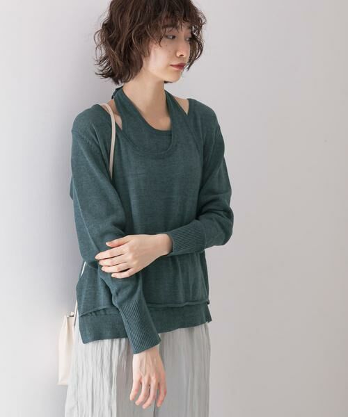 KBF / ケービーエフ ニット・セーター | ホルターネックレイヤードニット | 詳細7