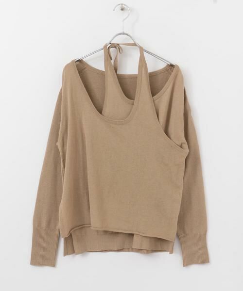 KBF / ケービーエフ ニット・セーター | ホルターネックレイヤードニット | 詳細23