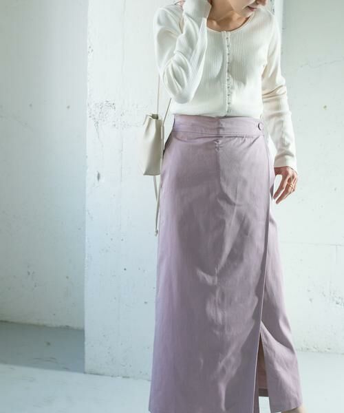 KBF / ケービーエフ スカート | シャンブレーラップスカート | 詳細2