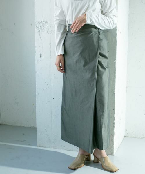 KBF / ケービーエフ スカート | シャンブレーラップスカート | 詳細12