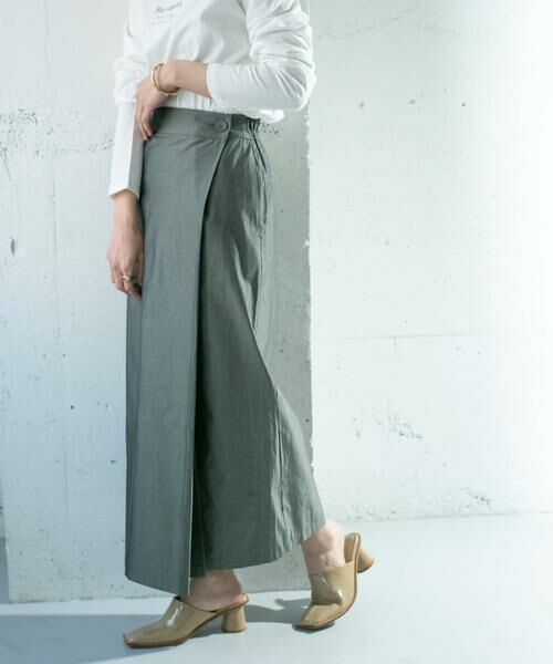 KBF / ケービーエフ スカート | シャンブレーラップスカート | 詳細13