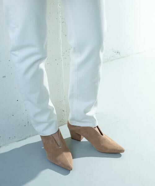 KBF / ケービーエフ ブーツ(ショート丈) | ポインテッドトゥスエードブーティ(ブラウン)