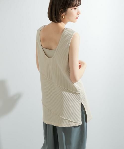 KBF / ケービーエフ タンクトップ | BACKオープンメローリブタンクトップ | 詳細12