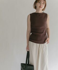 KBF / ケービーエフ タンクトップ | ボートネックRIBニットタンクトップ