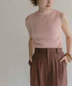 KBF / ケービーエフ タンクトップ | ボートネックRIBニットタンクトップ