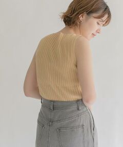 KBF / ケービーエフ タンクトップ | ボートネックRIBニットタンクトップ