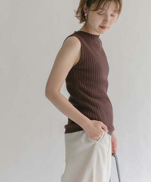 KBF / ケービーエフ タンクトップ | ボートネックRIBニットタンクトップ | 詳細1