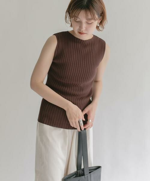 KBF / ケービーエフ タンクトップ | ボートネックRIBニットタンクトップ | 詳細2