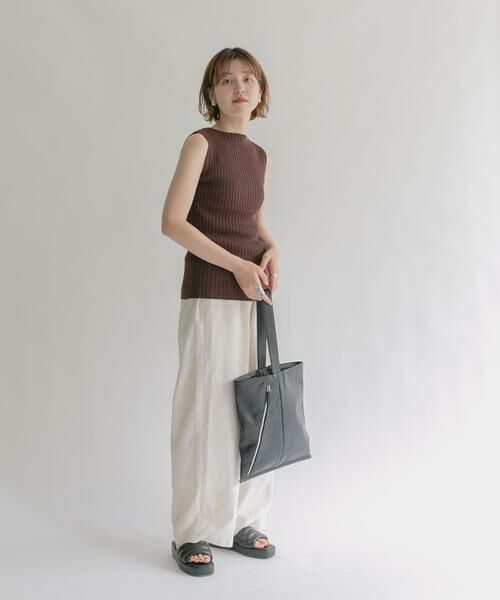 KBF / ケービーエフ タンクトップ | ボートネックRIBニットタンクトップ | 詳細4