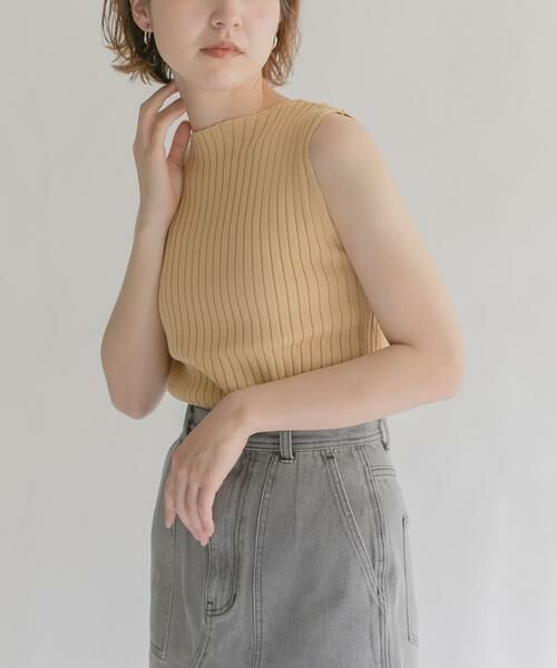 KBF / ケービーエフ タンクトップ | ボートネックRIBニットタンクトップ | 詳細12