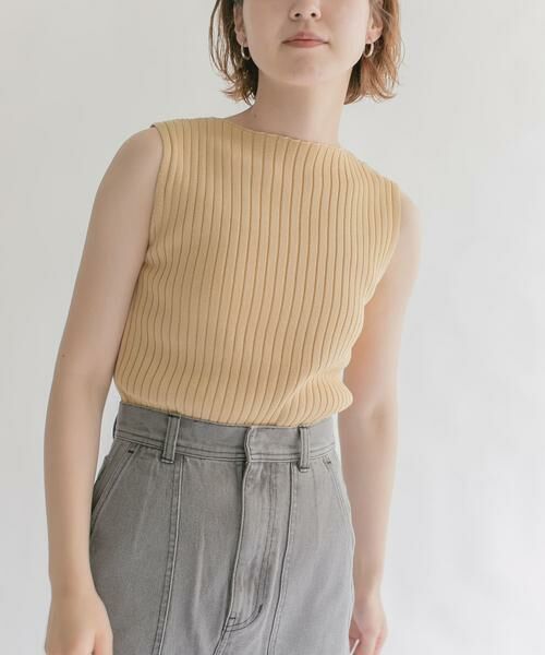 KBF / ケービーエフ タンクトップ | ボートネックRIBニットタンクトップ | 詳細13