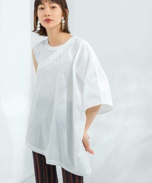 KBF / ケービーエフ シャツ・ブラウス | マントドッキングアシメブラウス | 詳細2