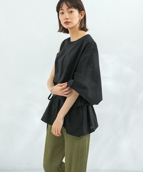 KBF / ケービーエフ シャツ・ブラウス | マントドッキングアシメブラウス | 詳細7