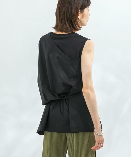 KBF / ケービーエフ シャツ・ブラウス | マントドッキングアシメブラウス | 詳細9