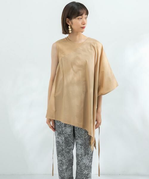 KBF / ケービーエフ シャツ・ブラウス | マントドッキングアシメブラウス | 詳細15