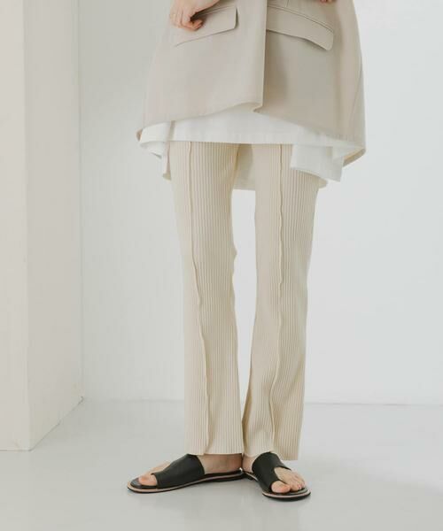 KBF / ケービーエフ その他パンツ | メローリブフレアパンツ | 詳細7