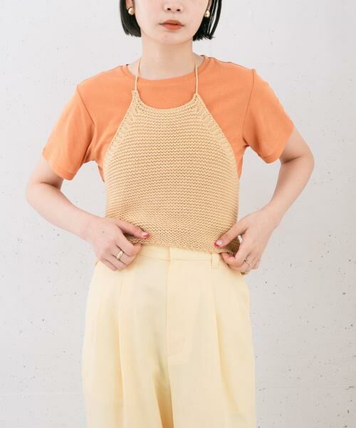 KBF / ケービーエフ Tシャツ | コンパクトベーシックTシャツ(オレンジ)