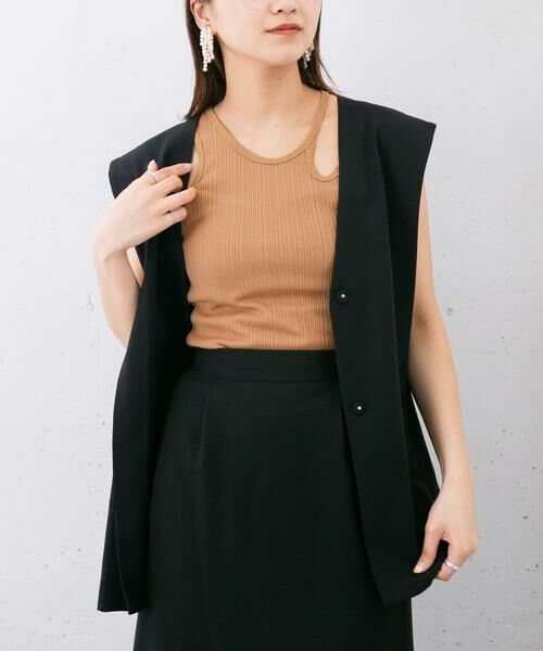 KBF / ケービーエフ タンクトップ | アシメネックタンクトップ | 詳細2