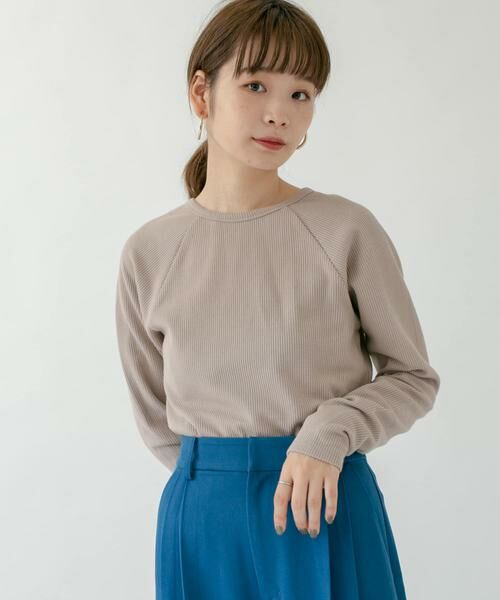 KBF / ケービーエフ Tシャツ | ラグランラインオープンカットソー | 詳細2