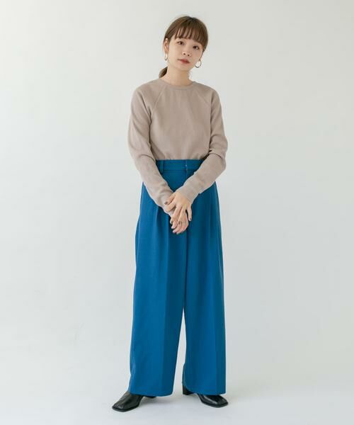 KBF / ケービーエフ Tシャツ | ラグランラインオープンカットソー | 詳細4