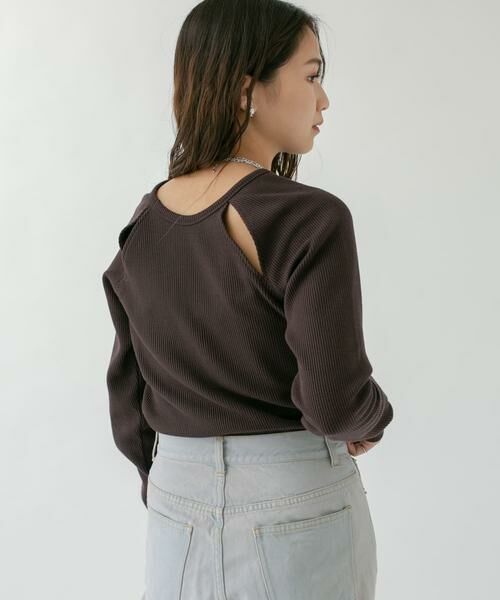 KBF / ケービーエフ Tシャツ | ラグランラインオープンカットソー | 詳細7