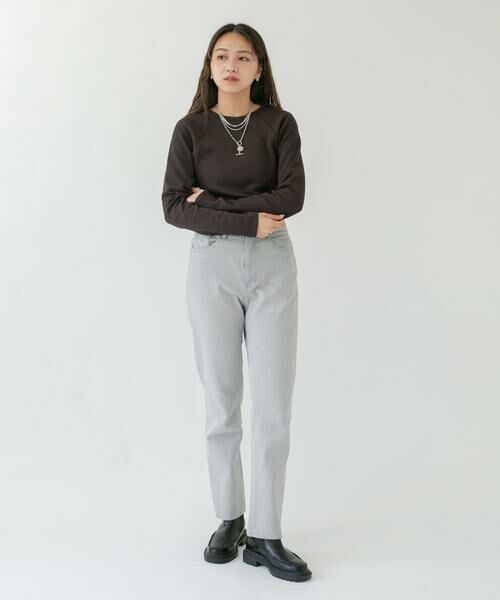 KBF / ケービーエフ Tシャツ | ラグランラインオープンカットソー | 詳細9