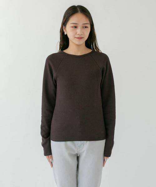 KBF / ケービーエフ Tシャツ | ラグランラインオープンカットソー | 詳細11