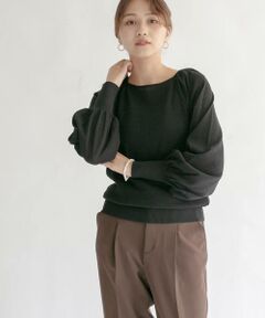 KBF / ケービーエフ ニット・セーター | BACKオープンボリュームスリーブニット