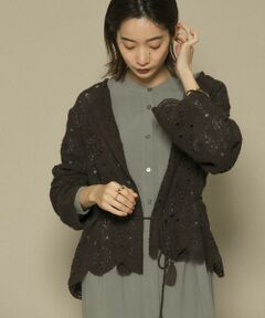 KBF / ケービーエフ カーディガン・ボレロ | アイレットサークルレースカーディガン