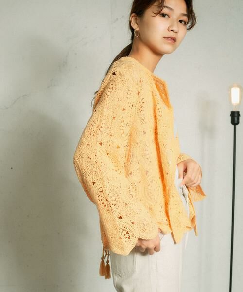 KBF / ケービーエフ カーディガン・ボレロ | アイレットサークルレースカーディガン | 詳細6