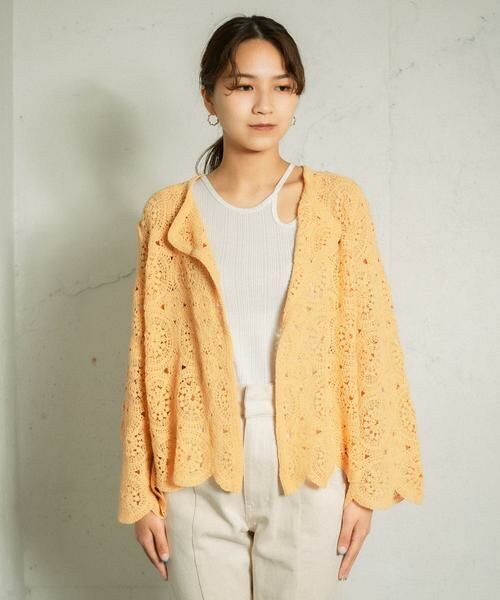 KBF / ケービーエフ カーディガン・ボレロ | アイレットサークルレースカーディガン | 詳細8