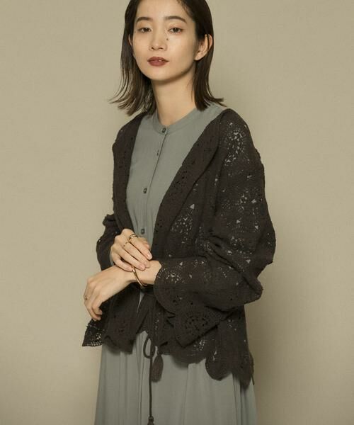 KBF / ケービーエフ カーディガン・ボレロ | アイレットサークルレースカーディガン | 詳細14